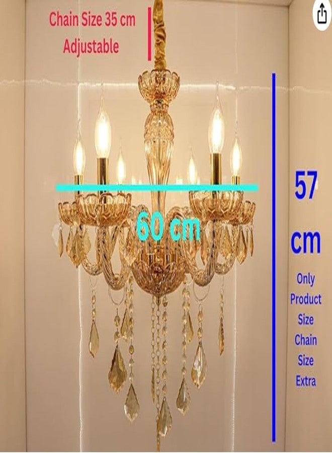 Bemisall Chandelier Modern K9 Crystal Chandelier Lighting, Clear Crystal Ceiling Light Fixture Pendant Lamp for Dining Room Bathroom Bedroom Livingroom - Image 2